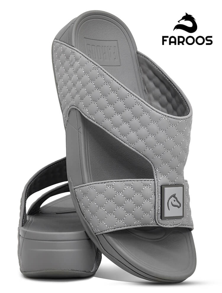 Faroos[F336]M115-Gray-Gents-Arabic-Sandal-40