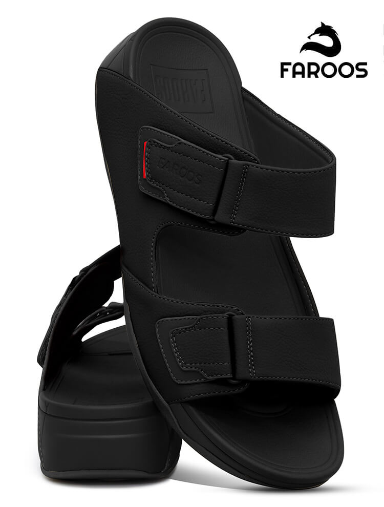 Faroos[F339]M116 Black Gents Arabic Sandal