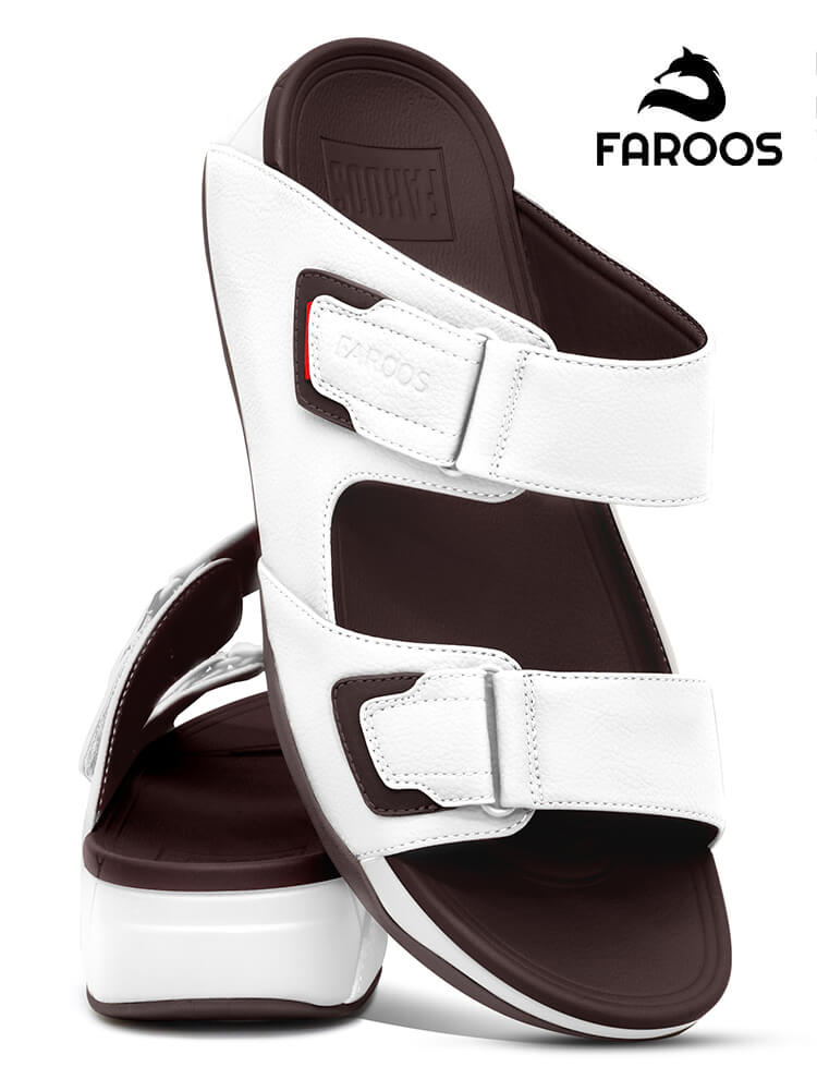 Faroos[F343]M116-White-Gents-Arabic-Sandal-40