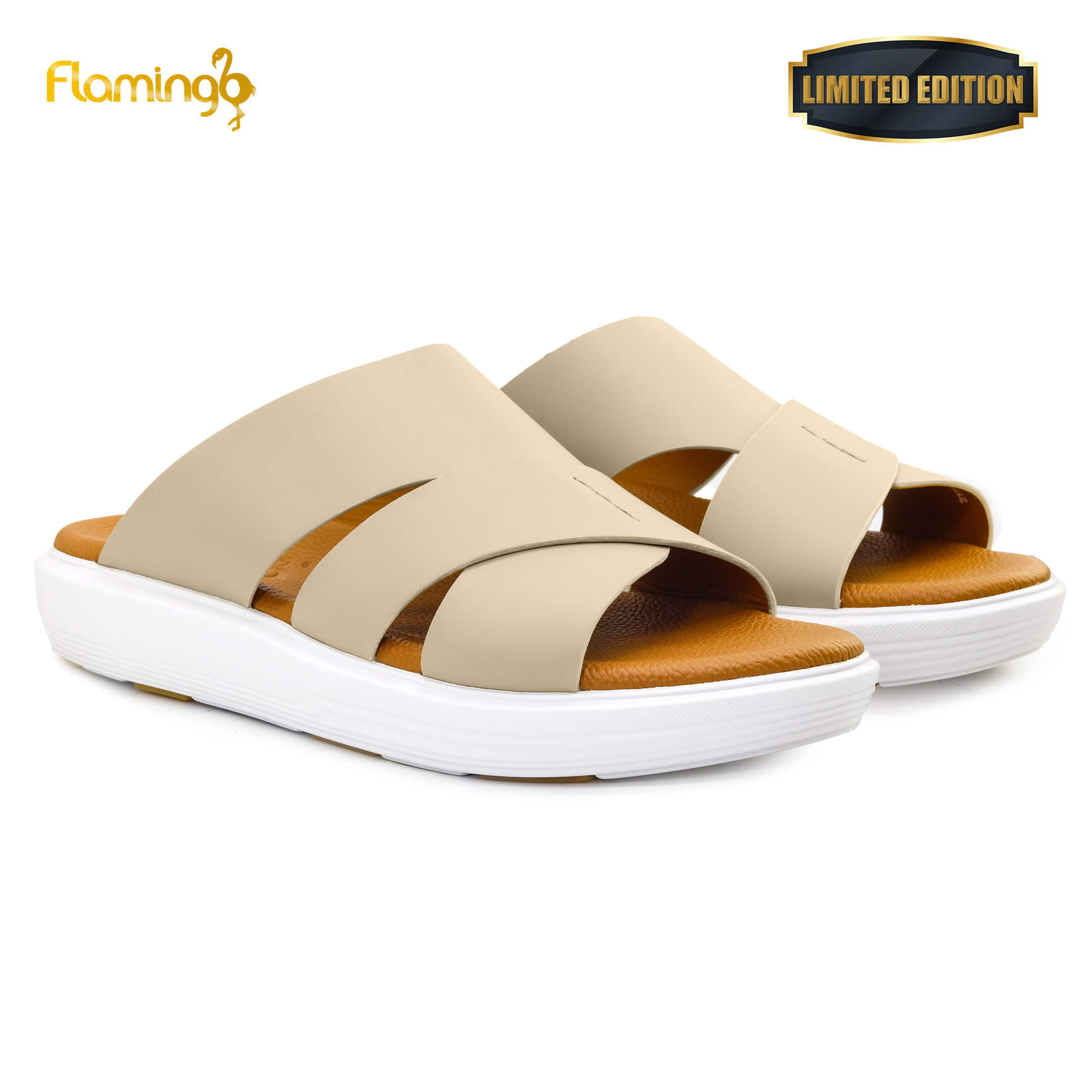 Flamingo-Premium[FG105]7001-Beige-Gents-Arabic-Sandal-40