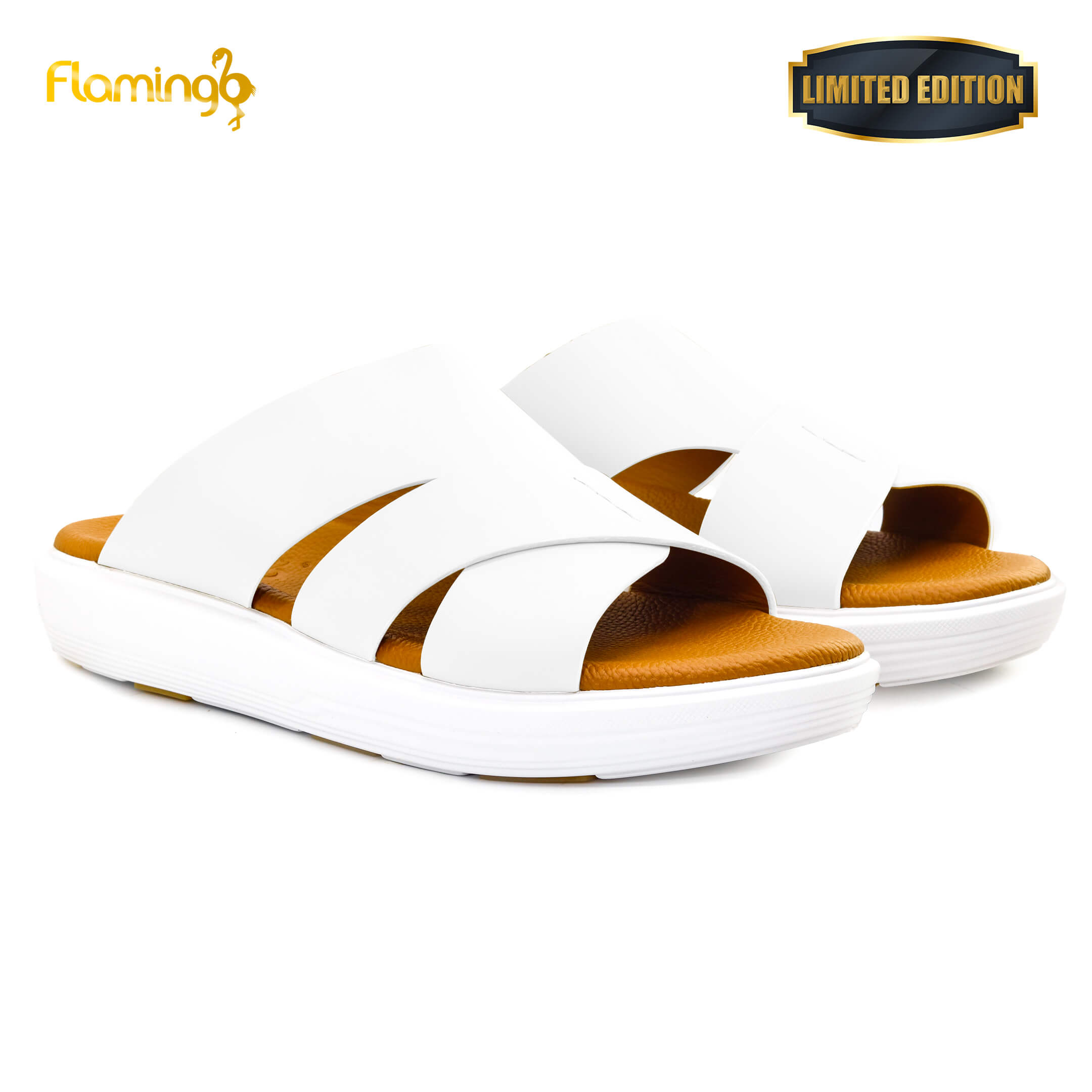 Flamingo-Premium[FG108]7001-White-Gents-Arabic-Sandal-40