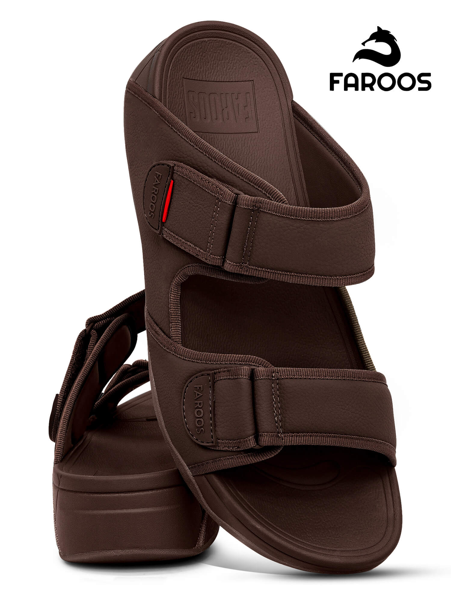 Faroos[F381]M128 Brown Gents Arabic Sandal