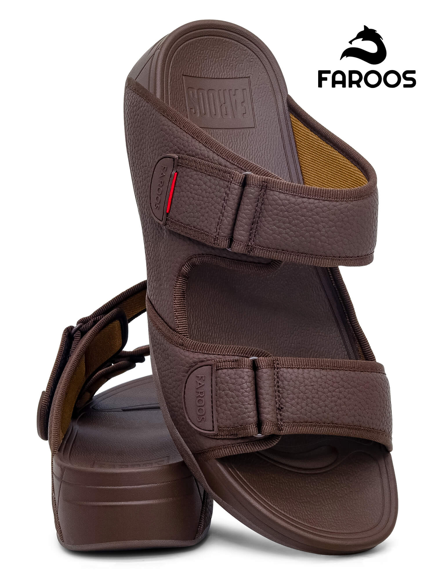 Faroos[F458]M129 Brown Gents Arabic Sandal