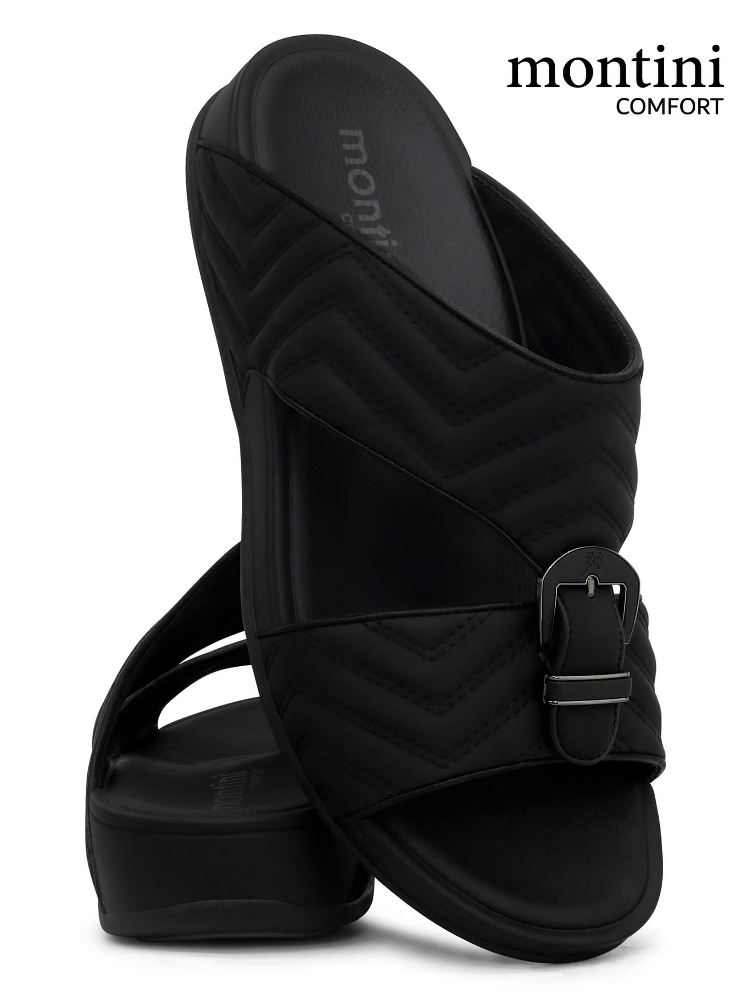 Montini M026(C86) Black Gents Arabic Sandal