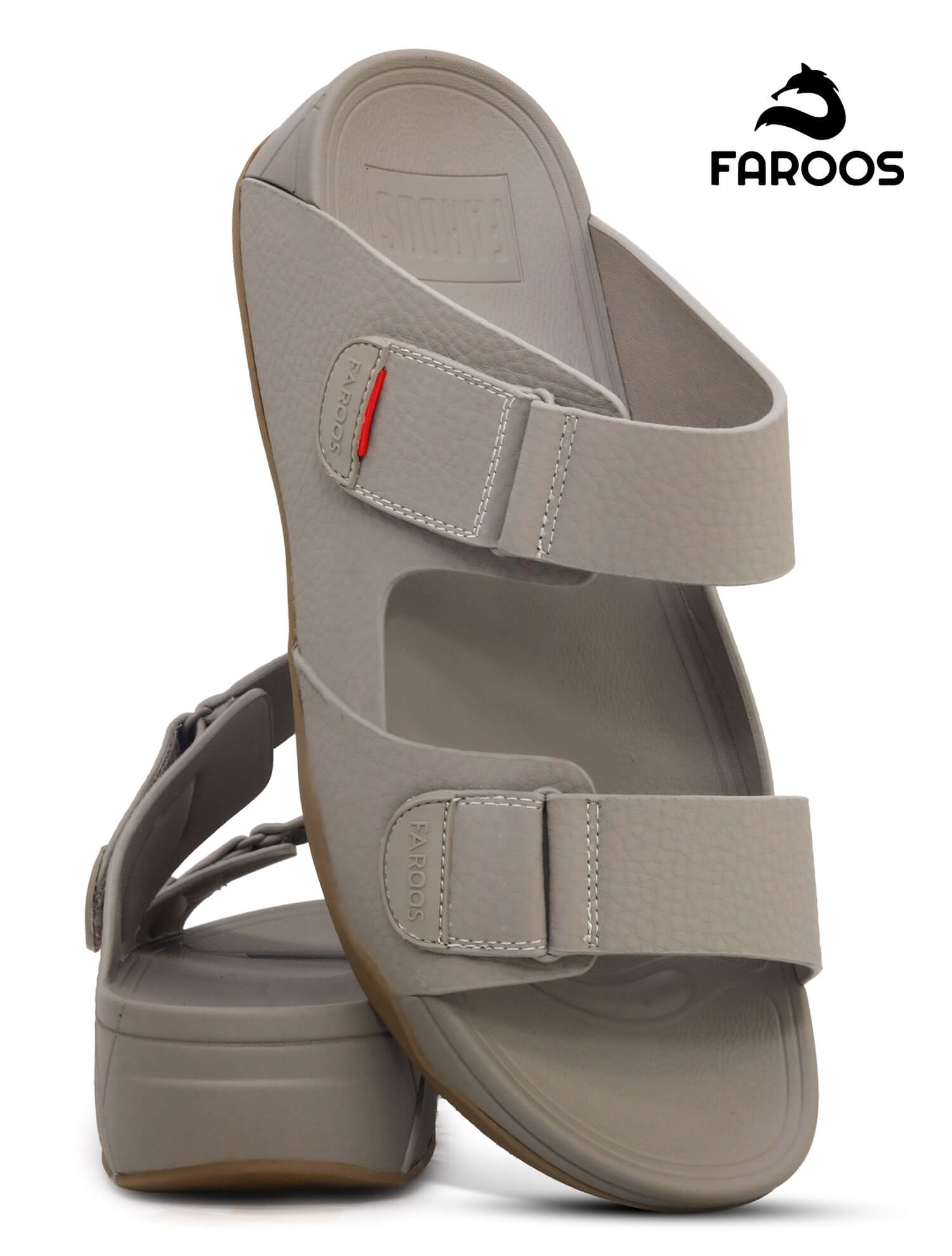 Faroos[F501]M139 Stone Gents Arabic Sandal