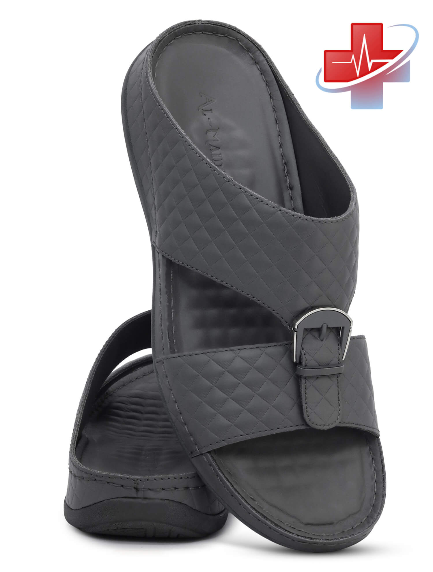 Al Maidan[B235]K967 MEDICAL Grey Gents Arabic Sandal