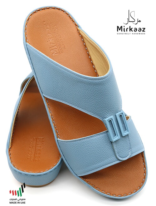 Mirkaaz-2300-Light-Blue-Tan-Gents-Sandal-6