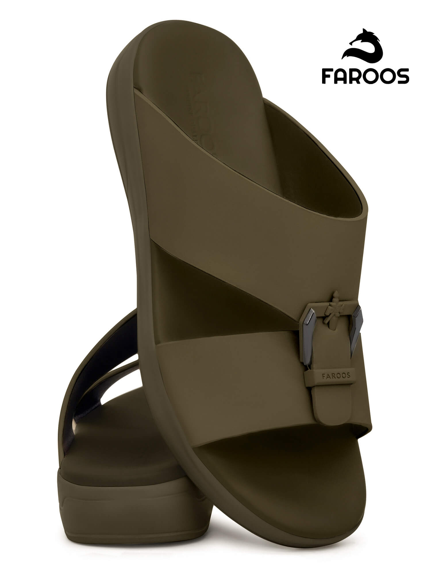 Faroos[F509]M119 Truffle Gents Arabic Sandal