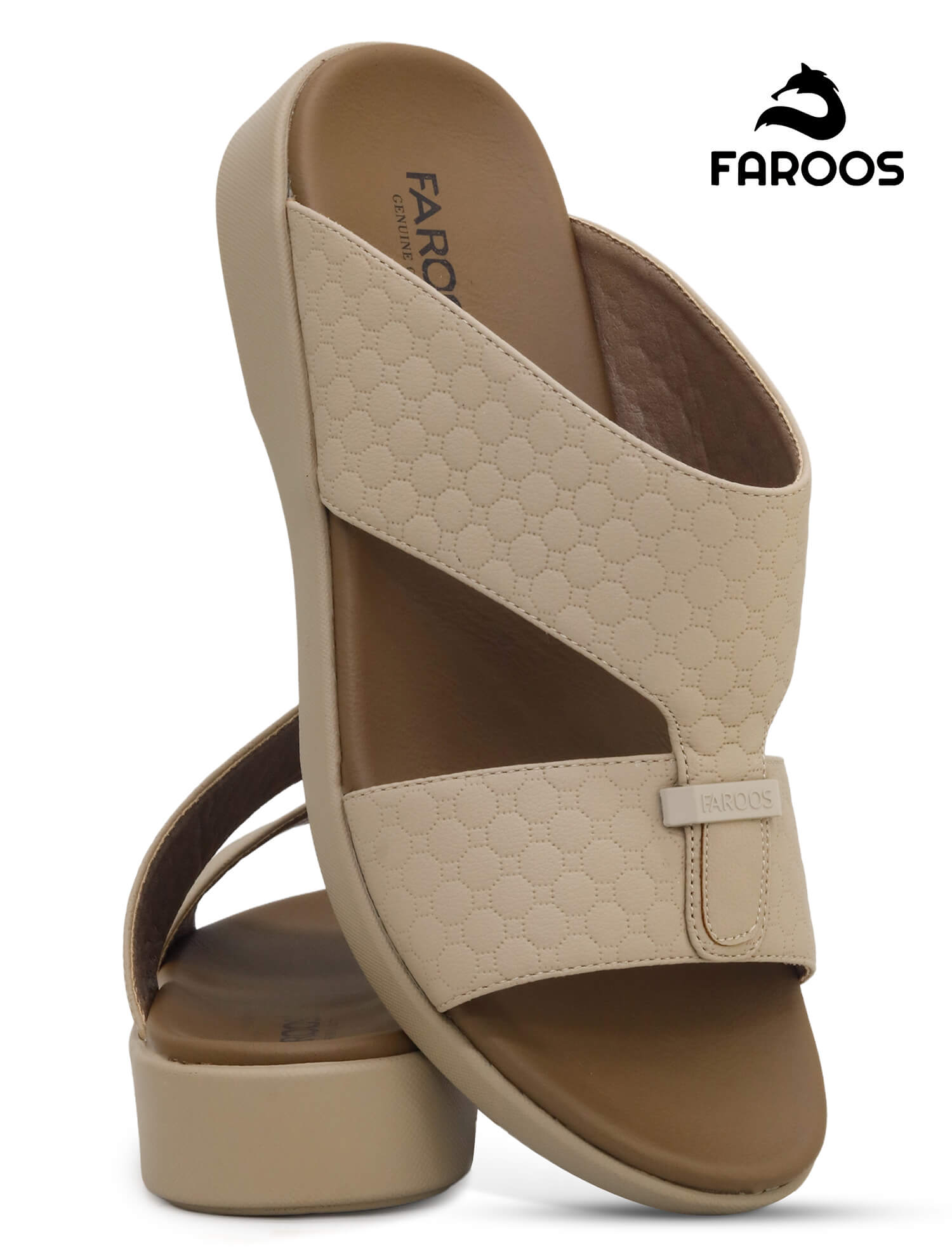 Faroos[F519]M292-Stone-Gents-Arabic-Sandal-40