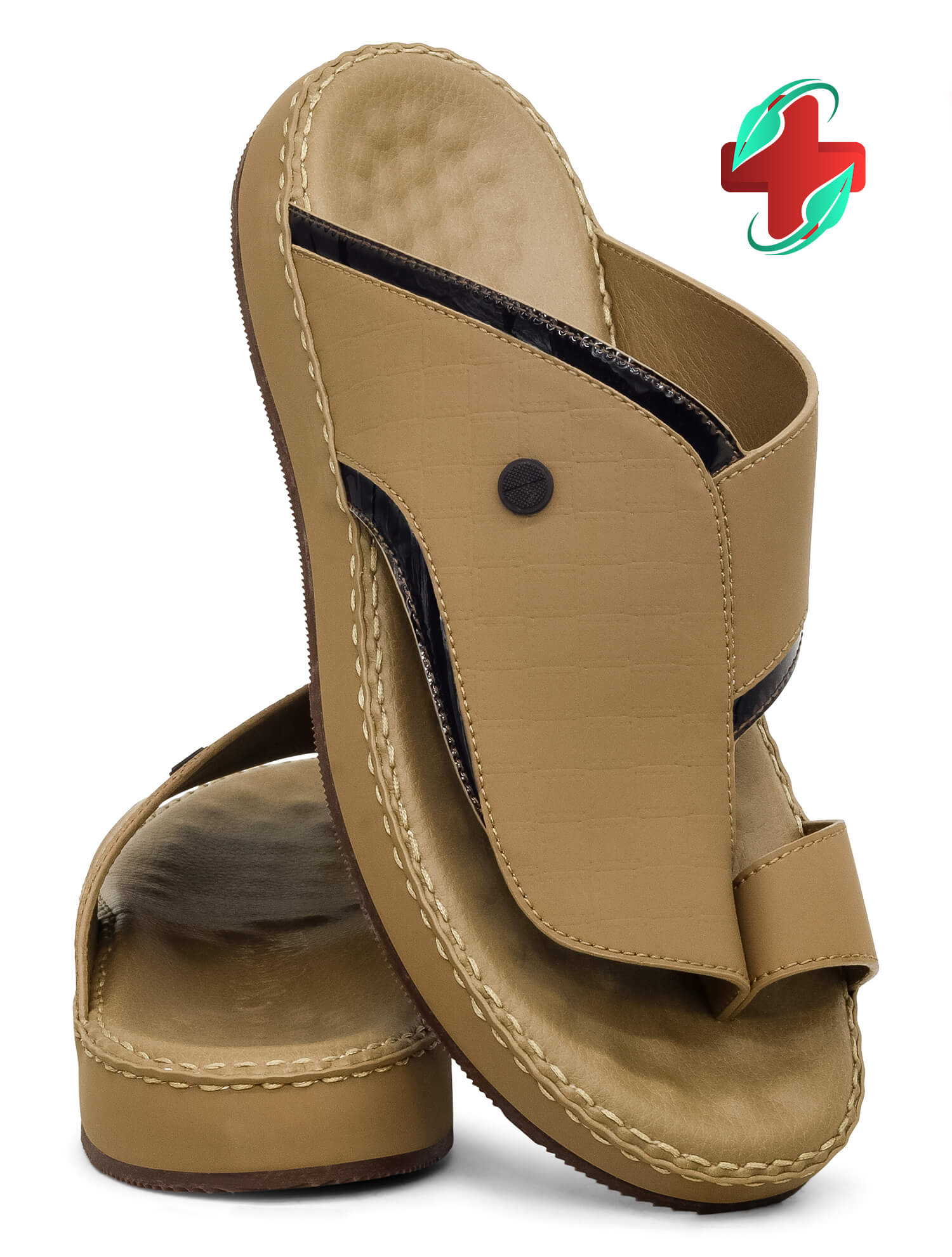 Khanjar[KH24]3004 MEDICAL Stone Gents Arabic Sandal