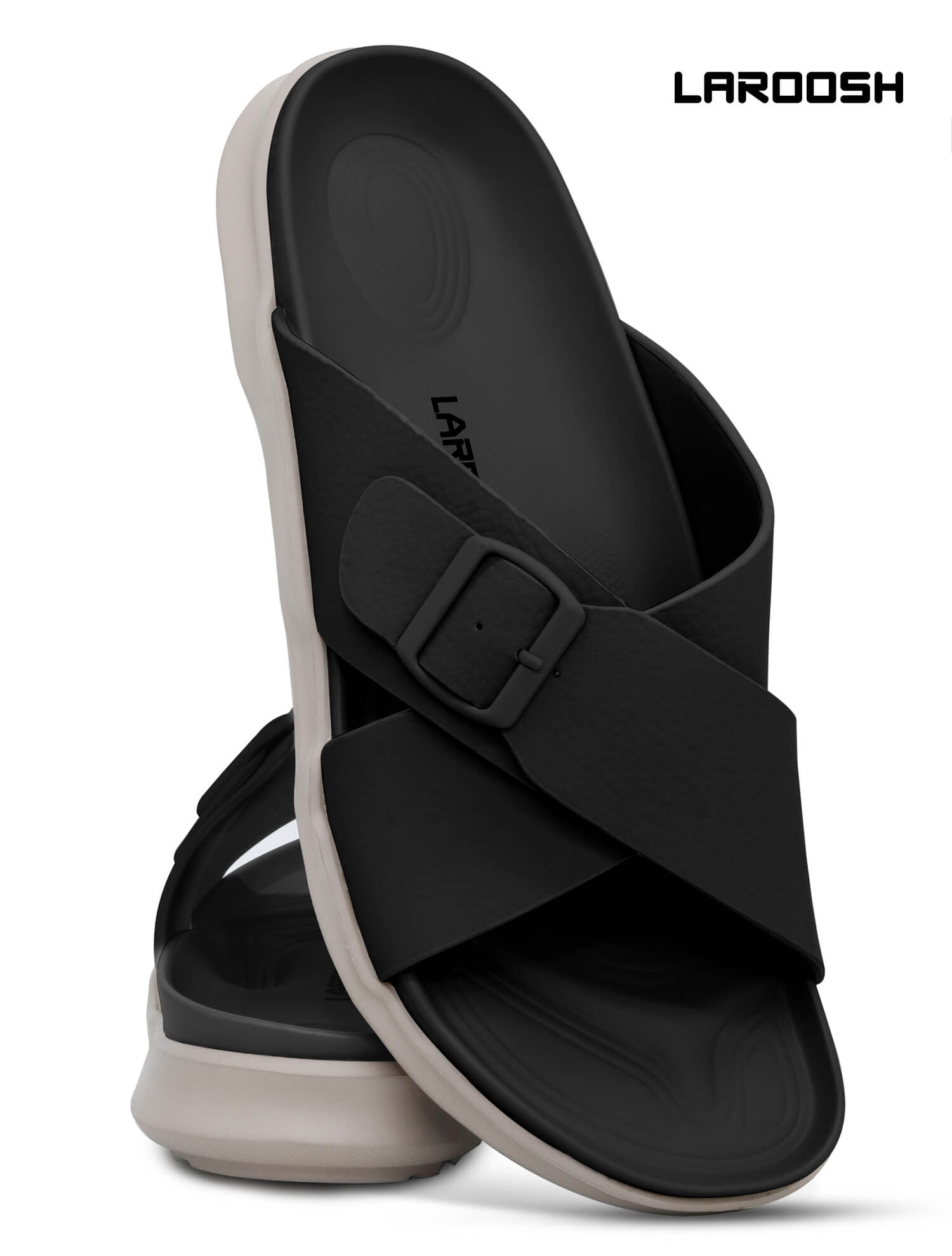 Laroosh[LA80]1062 Black Gents Arabic Sandal