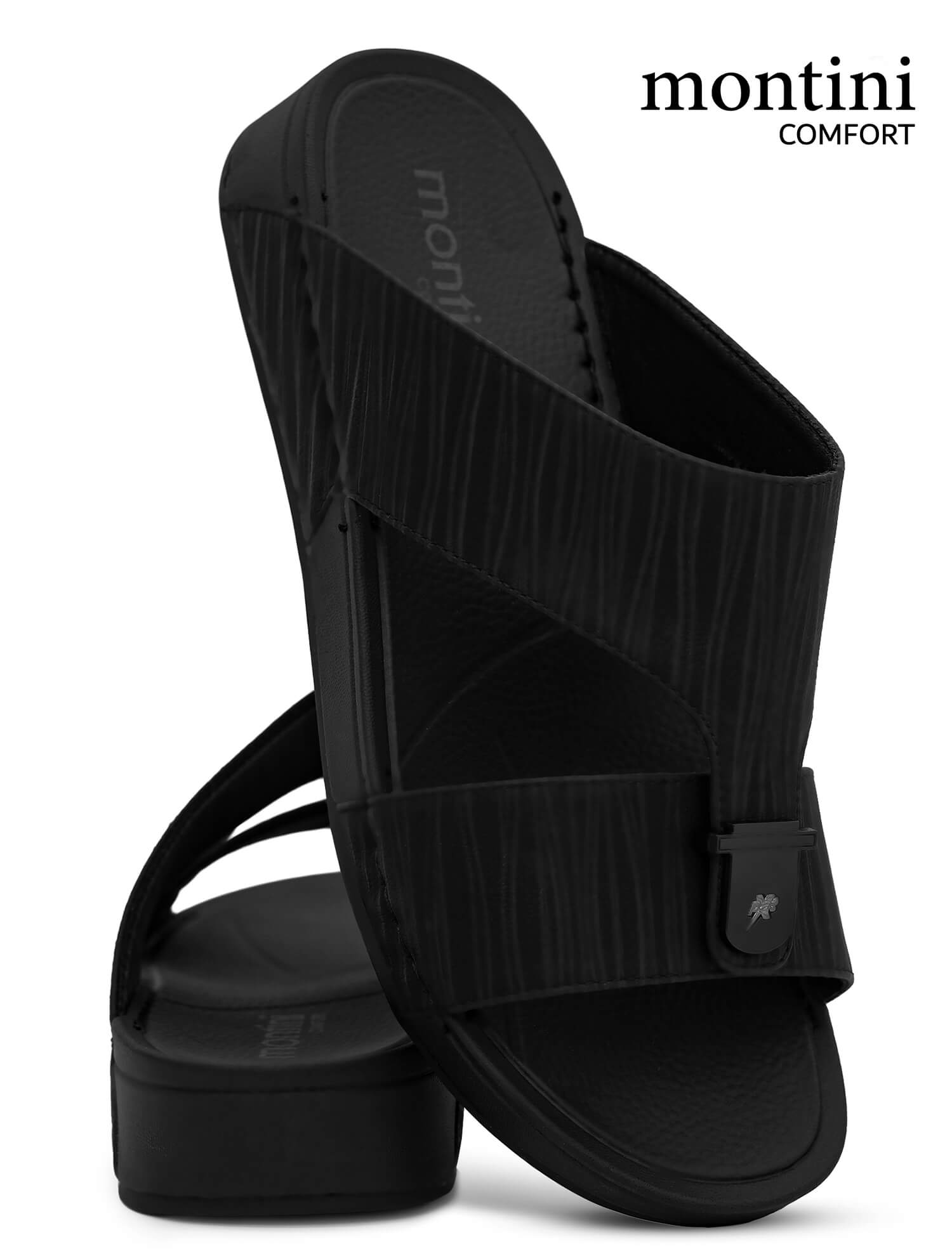Montini M001(C102) Black Gents Arabic Sandal