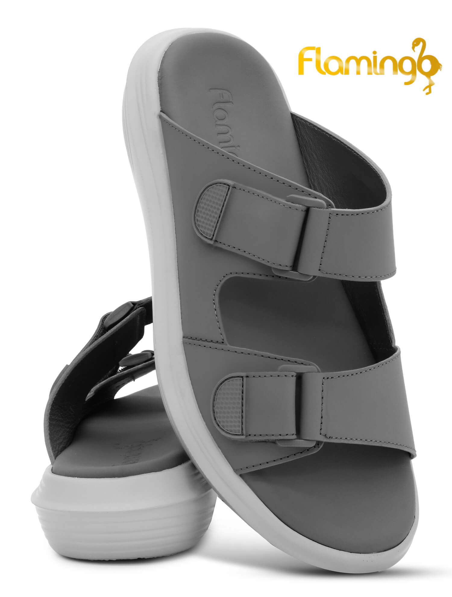 Flamingo Premium[FG133]8078 Gray Gents Arabic Sandal