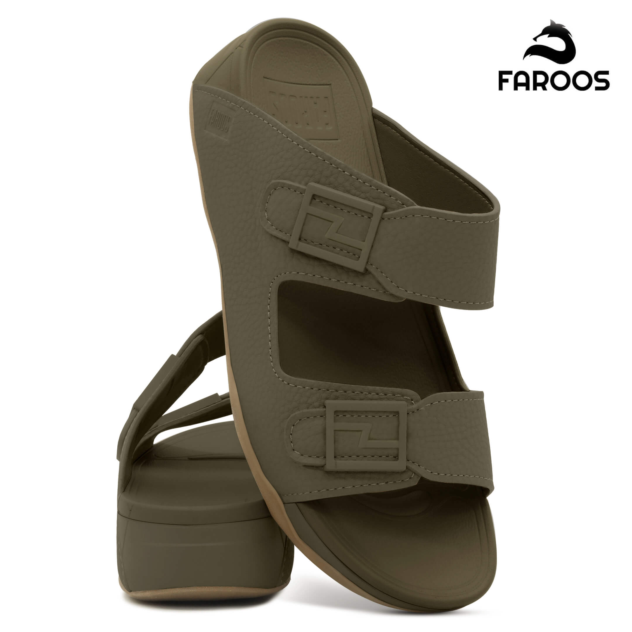 Faroos[F559]M158-Truffle-Gents-Arabic-Sandal-40