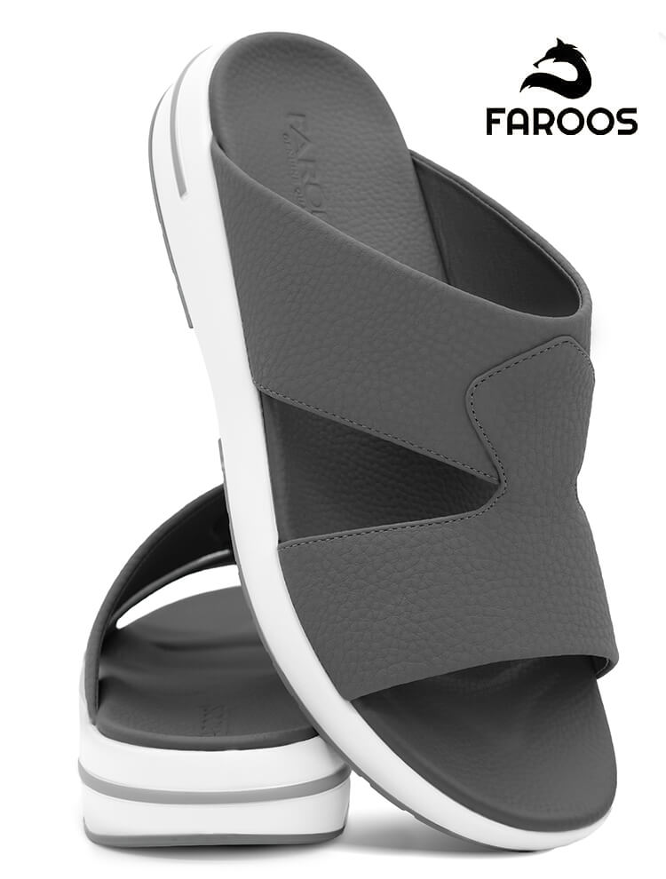 Faroos[F566]M226 Gray Gents Arabic Sandal