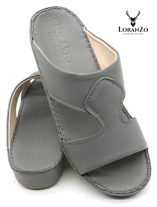 Loranzo [L4] 203 Full Gray Gents Sandal