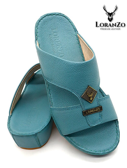 Loranzo [L35] 207 Full Light Blue Gents Sandal