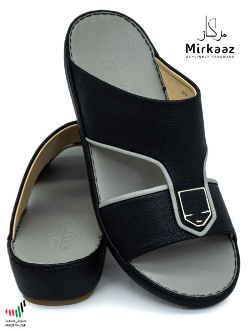 Mirkaaz [M139] 2932 Black Gray Gents Sandal