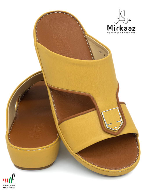 Mirkaaz [M142] 2932 Yellow Tan Gents Sandal