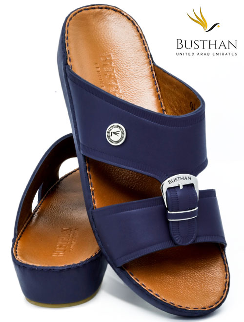 Busthan 04 [H22] NOVOCALF Dark Blue Tan Gents Sandal