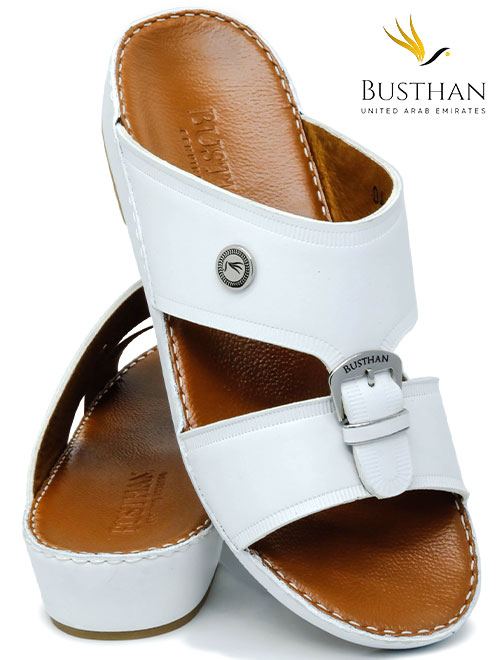 Busthan 04 [H26] NOVOCALF White Tan Gents Sandal
