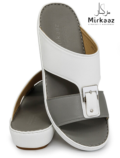 Mirkaaz [M156] 2946 White Gray Gents Sandal