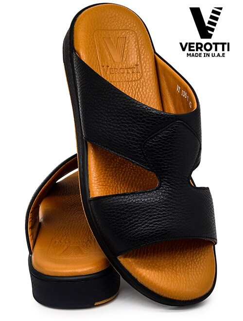 Verotti [X80] VT106 Black Tan Gents Sandal