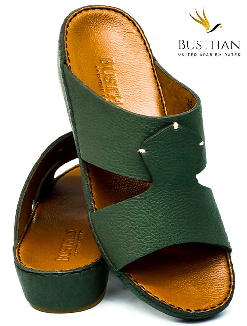 Busthan 07 [H32] NOVOCALF Green Tan Gents Sandal
