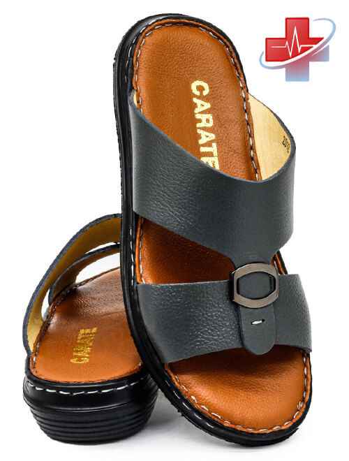 Carate 2012[R43] Gray Tan Gents Sandal