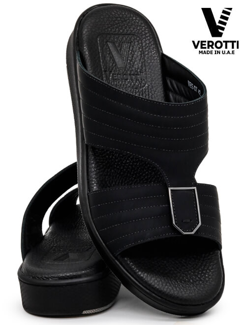 Verotti [X124] VES07 Full Black Gents Sandal