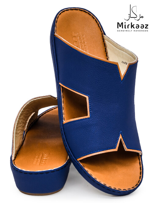 Mirkaaz [M182] 2962 Blue Tan Gents Sandal
