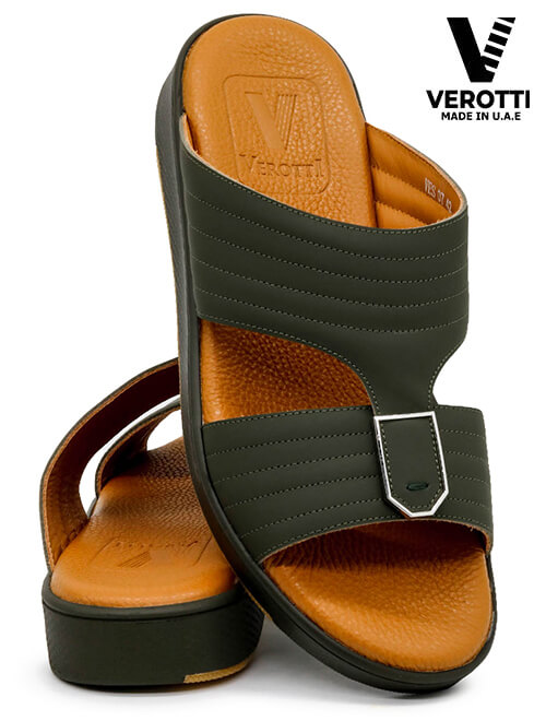 Verotti [X126] VES-07 Green Tan Gents Sandal