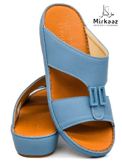 Mirkaaz (10) 2300 Light Blue Tan Gents Sandal