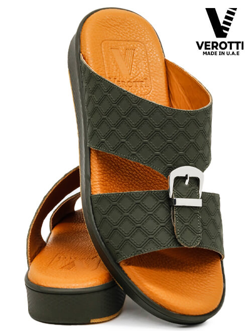 Verotti [X134] VES11 Green Tan Gents Sandal
