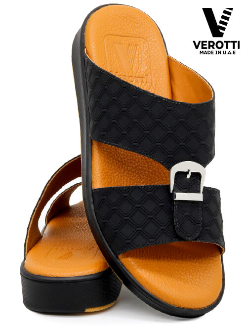 Verotti [X135] VES11 Black Tan Gents Sandal