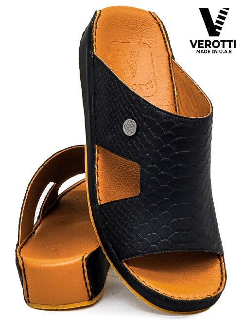 Verotti [X136] VAR01 Black Tan Gents Sandal