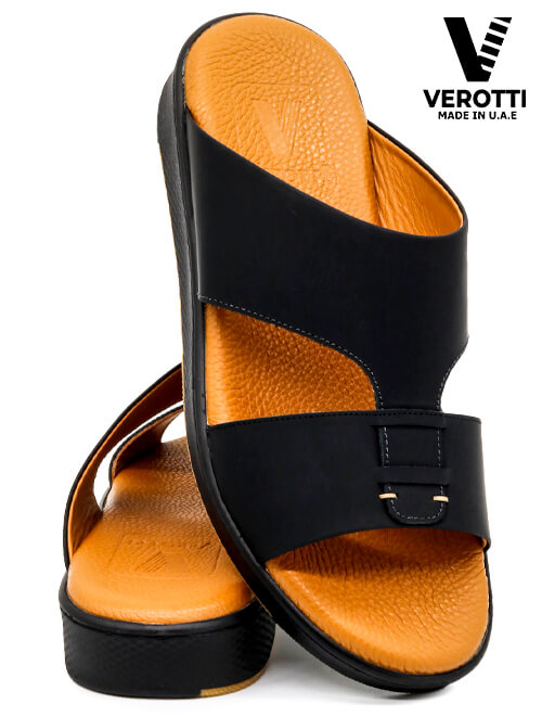 Verotti [X139] VES10 Black Tan Gents Sandal