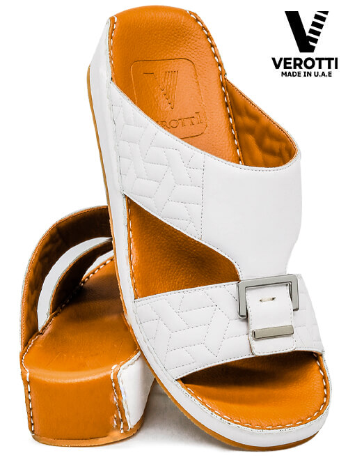 Verotti [X144] VAR03 White Tan Gents Sandal