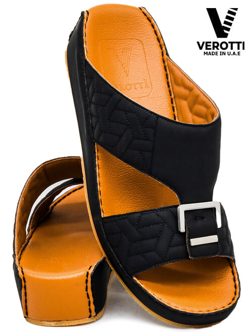Verotti [X145] VAR03 Black Tan Gents Sandal